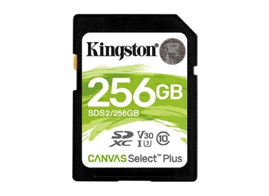 Kingston Canvas Select Memory Card 256GB SDXC UHS-I Plus SD Card