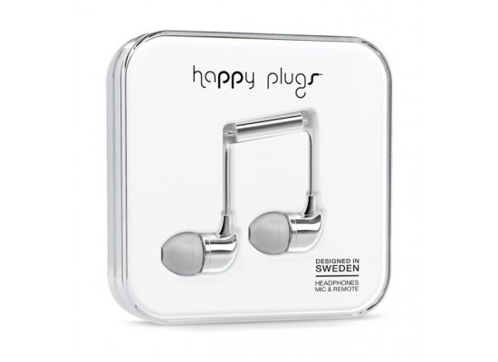 Happy Plugs In Ear Earphone – Silver 