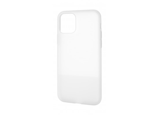 Buy Eq iphone 11 pro max contrast silicone  back case - white in Saudi Arabia