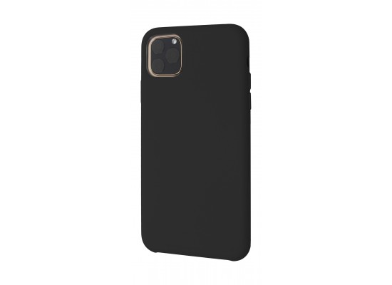 Buy Eq iphone 11 pro max liquid silicone back case - black in Saudi Arabia