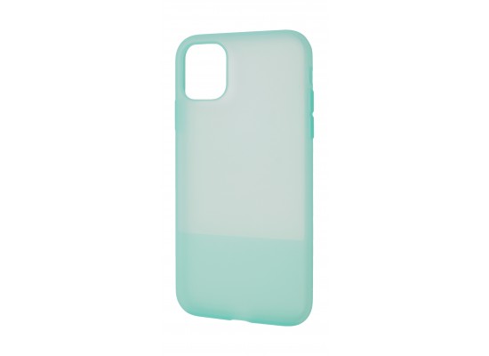 Buy Eq iphone 11 contrast silicone  back case - green in Saudi Arabia