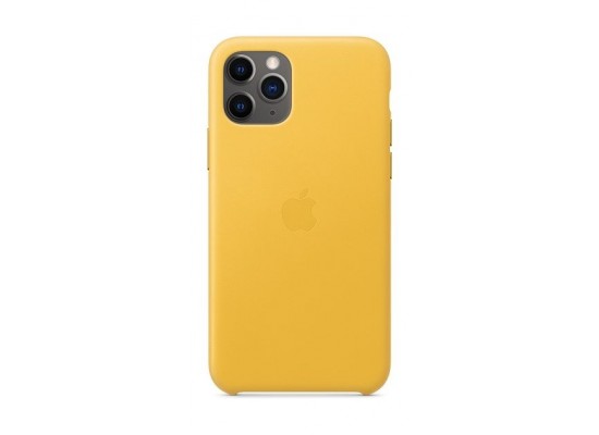 Buy Apple iphone 11 pro leather case - meyer lemon in Saudi Arabia
