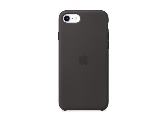 Buy Apple iphone se 2020 silicone case - black in Kuwait