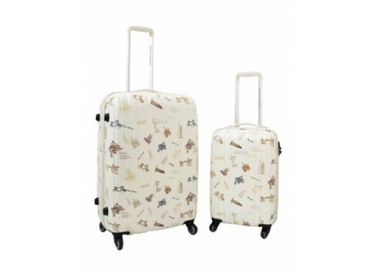 american tourister printed suitcase