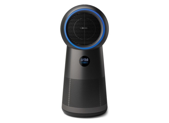 Philips Heater & Fan Air Purifier black front angle xcite buy in Kuwait