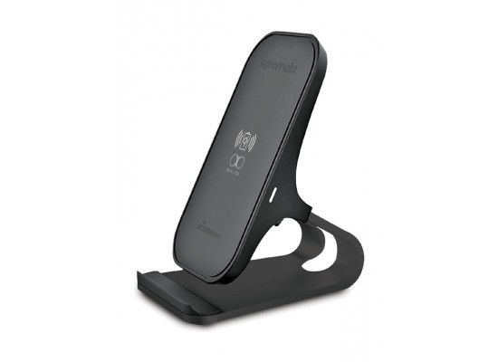 Buy Promate auradock-6 ultra-fast 15w wireless charging pad stand - black in Saudi Arabia