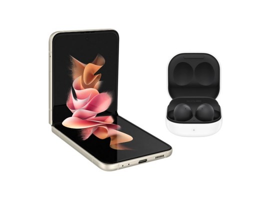 Buy Pre-order: samsung galaxy z flip 3 5g 256gb phone - cream in Saudi Arabia