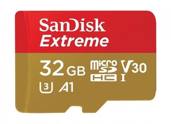 Buy Sandisk extreme microsdhc 32gb 100 mbs 4k uhs-i v30 class 10 memory card in Saudi Arabia