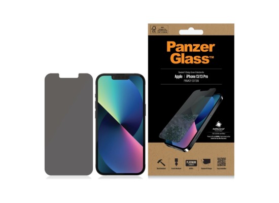 Buy Panzer iphone 13 pro standard glass screen protector - privacy in Saudi Arabia