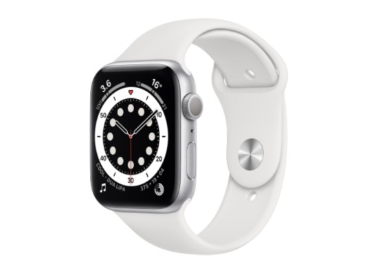 Buy Pre-order: apple watch series 6 gps 44mm aluminum case smart watch - silver in Saudi Arabia