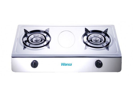 Wansa Stainless Steel Gas Stove 2 Burner With Fsd 2 Xs1605