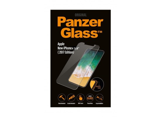 Buy Panzer glass screen protector for iphone x 5. 8 – black (2017) in Saudi Arabia