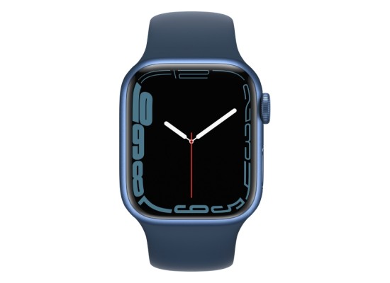 Apple Watch Series 7 45mm screen shiny Abyss Blue screen