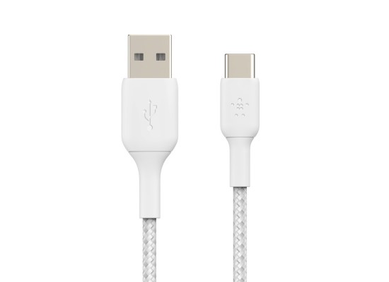 Belkin Braided 3m Cable USB C to USB A White