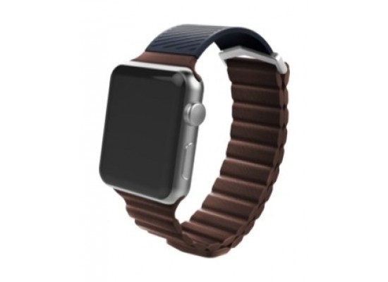 Buy X-doria hybrid 38mm apple watch leather band (469203) - brown in Kuwait
