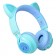 Cat Ears Kids Bluetooth Headphones Blue Green