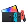 Nintendo Switch OLED gaming Console with Neon Blue and Red joy-con 