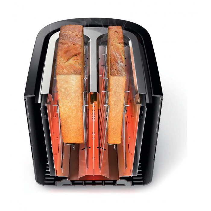 Philips Viva Collection 2 Slots Toaster (HD2637/91) - Black