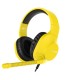 سماعة رأس للألعاب سايدس سبيريتس SA721 أصفر مكبرات صوت 50 مم ضوابط عمليّة على الأذن اليسرى ميكروفون مرن 