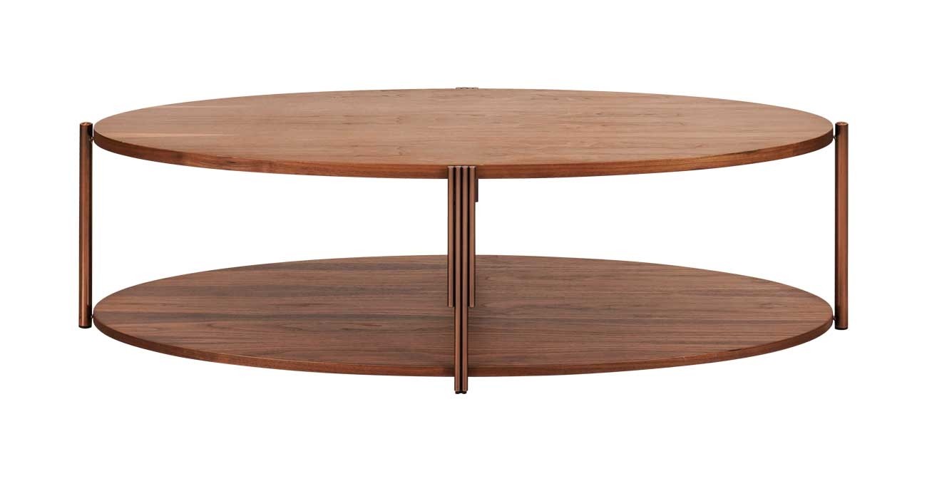 Toscana Coffee Table - Walnut/Brass | safathome.com ...