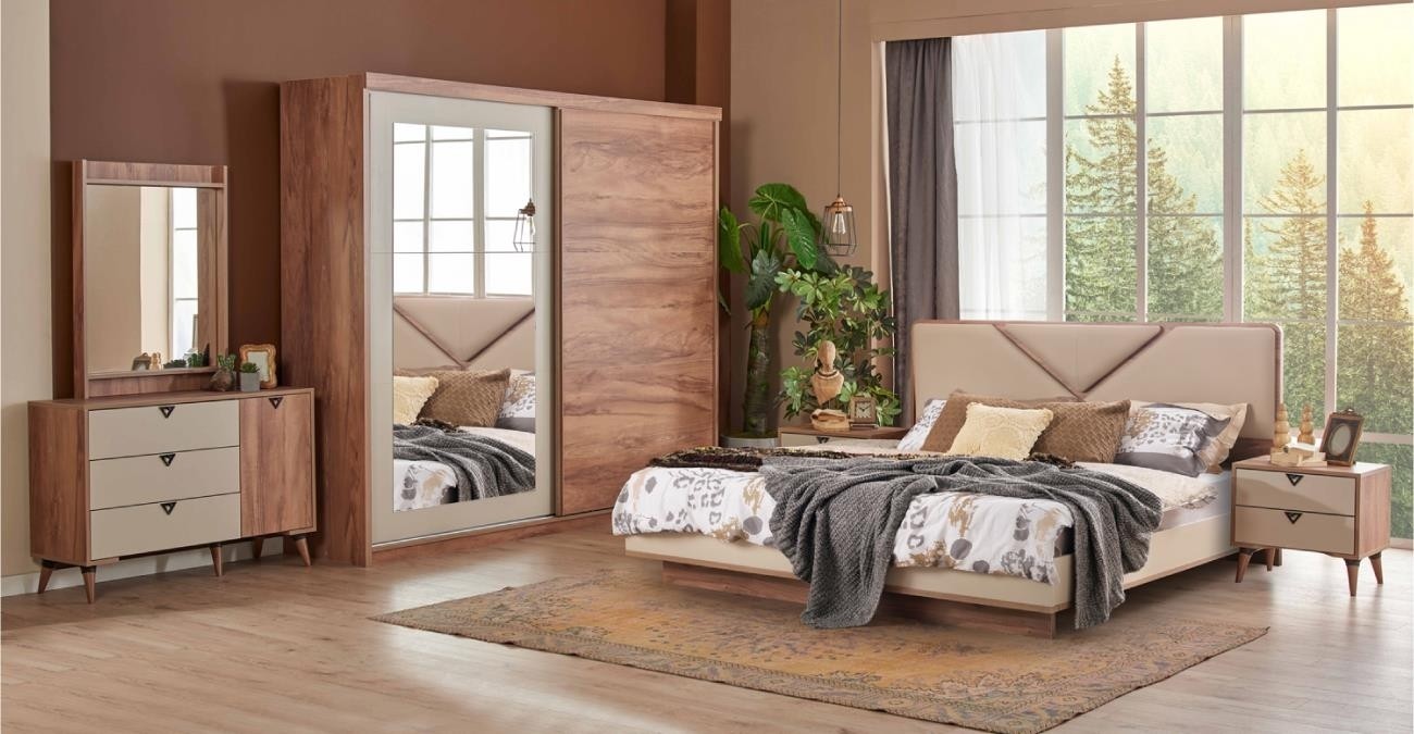 Santiago Bedroom Set With Sliding Wardrobe Safat Home