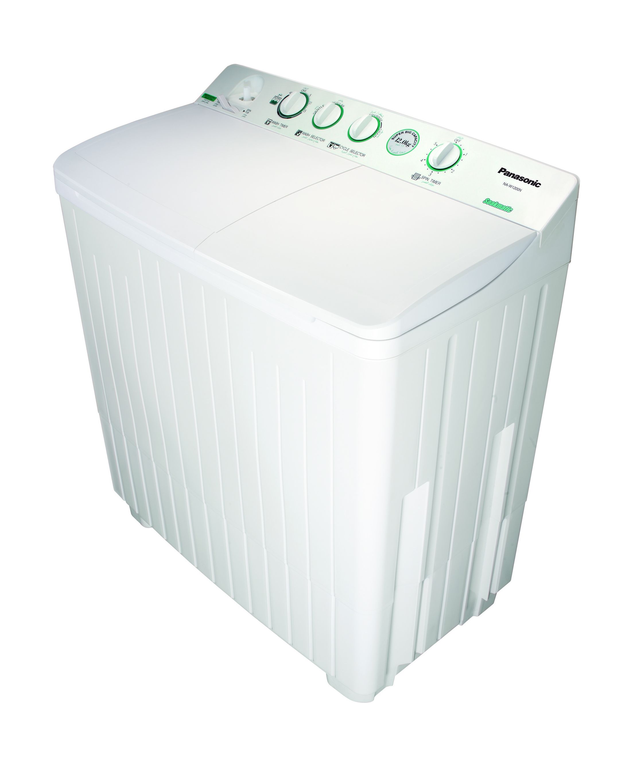 Panasonic Twin Tub Washing Machine 12Kg (NAW1200N) White Xcite