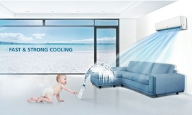 Fast and Strong Cooling Split AC