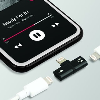 Promate iHinge-LT 2-in-1 Audio & Charging Adaptor with Lightning Connector