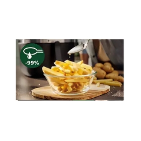 Hot air cooking for healthy dishes with no need for oil