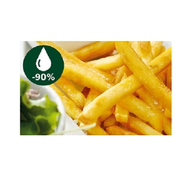 Enjoy tasty food with up to 90% less fat**