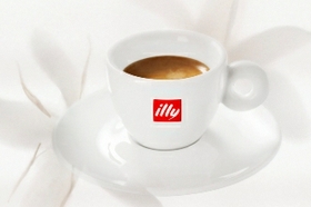 Freshly Brewed Cup Of Illy Coffee