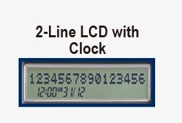 شاشة LCD بخطين مع الساعة