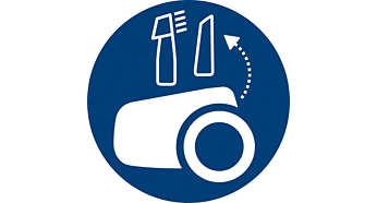 Convenient storage of accessories in the body - nozzles are always at hand
