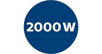 2000Watts motor provides high suction power
