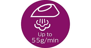 55g steam penetrates up to 20% more steam through fabric