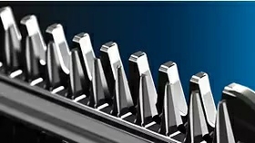 Self-sharpening stainless steel blades