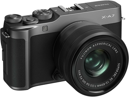 Fujifilm X-A7 Mirrorless Digital Camera with 15-45mm Lens - Dark Silver