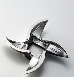 A stainless steel cutting blade crafted in Japan