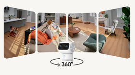 See All Around with 360° Pan and Tilt