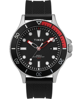 Timex Allied Coastline 43mm Silicone Strap Watch (TW2T30000) - Black