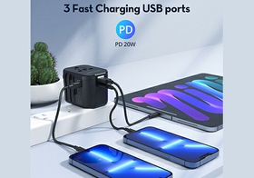 3 Fast charging USB ports