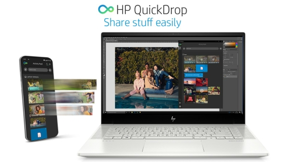 يشمل HP Quickdrop