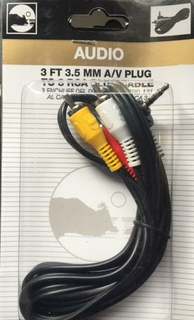 Supplied 3.5 mm TV out port