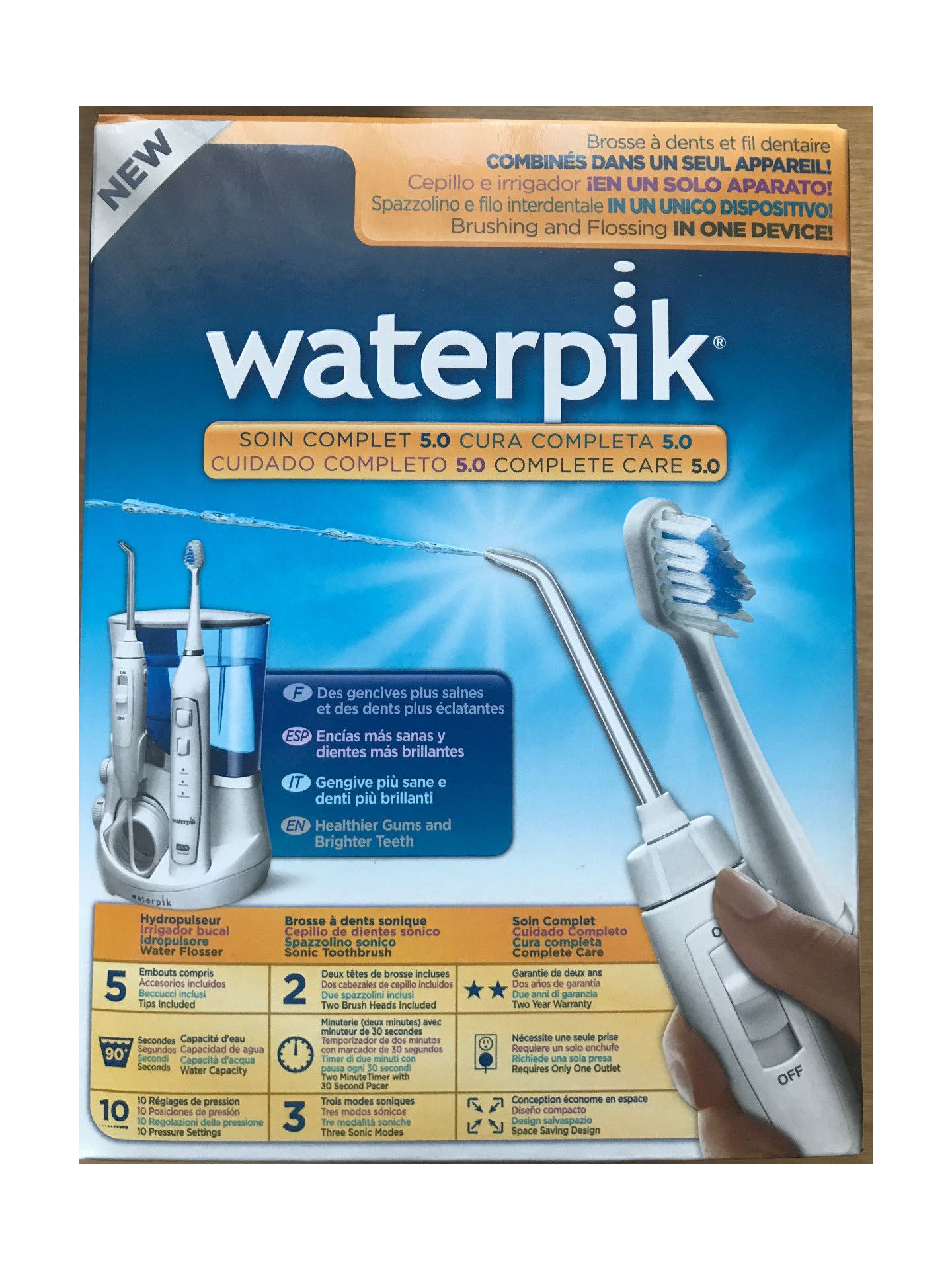 آلة فرشاة الأسنان وخيط الأسنان المائي الكهربائية Waterpik Wp 861e2 عناية متكاملة 5 0 موقع Xcite Kuwait
