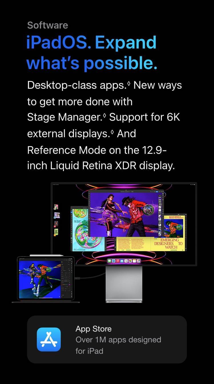 Apple iPad Pro 2022 M2 12.9inch, 5G, Grey Price Xcite Kuwait